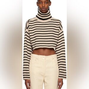 The Frankie Shop Black & Beige Athina Turtleneck